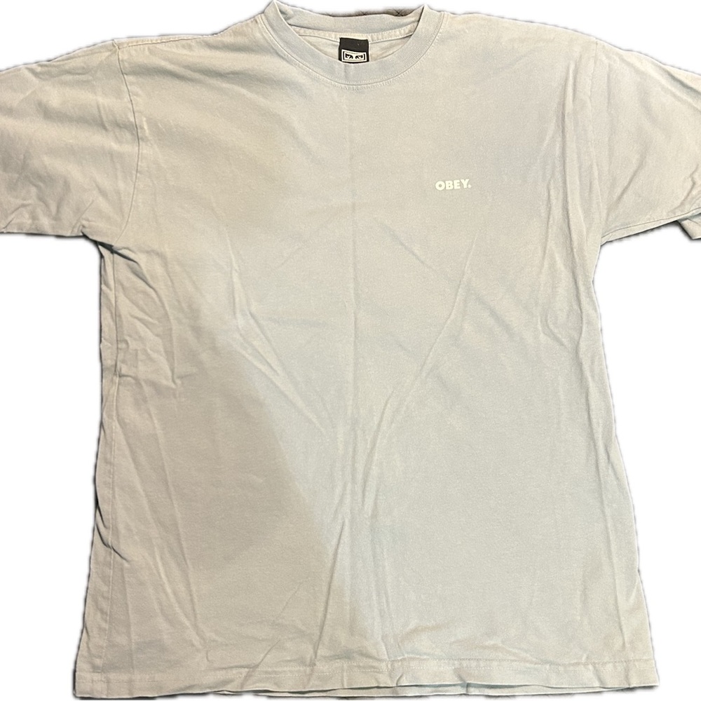Obey Men's Light Gray Short Sleeve Tee